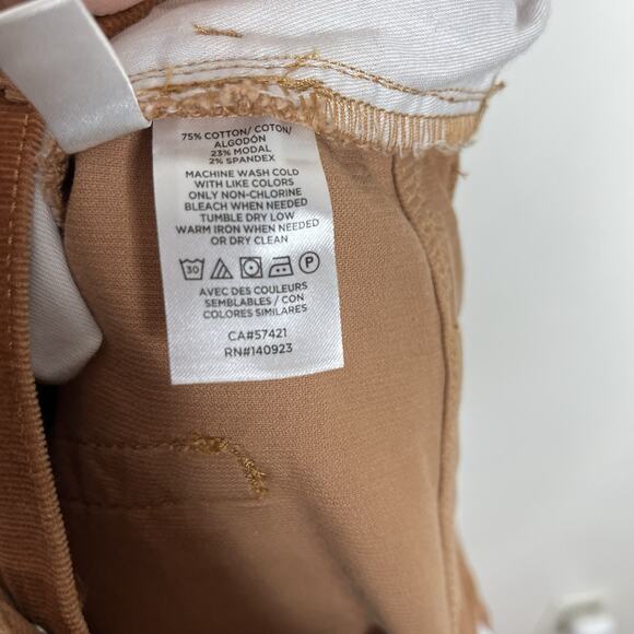 LOFT Skinny High Rise Corduroy Pants Brown Womens Size 31 12 Tan Academia - Picture 7 of 7